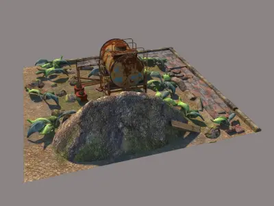 Used as few polygons as possible Low-poly 3D model