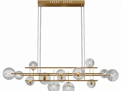 Icardi Pendant Light Brushed Brass by luxdeco 3D model
