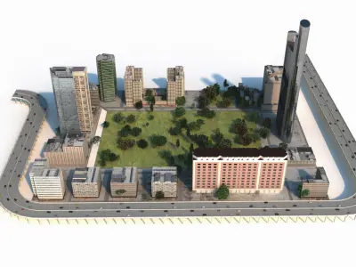 city scene model 3D model