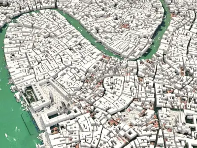 Cityscape Venice Italy 3D model