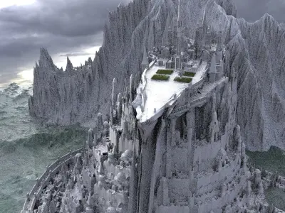 Minas Tirith Full scene 3D 3D model