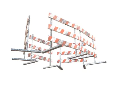 Road Barriers v3 005 Low-poly 3D model