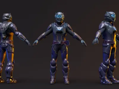 Nexus - Low Poly Sci-fi Character Low-poly 3D model