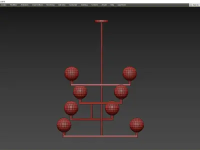 GAMBIT CHANDELIER Low-poly 3D model