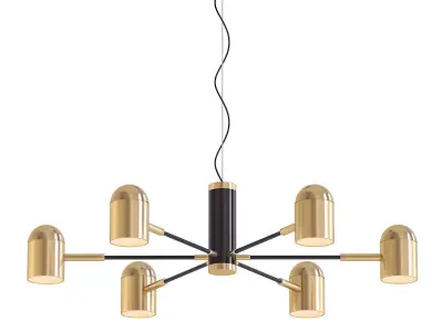 Desi Loft Chandelier Gold 3D model