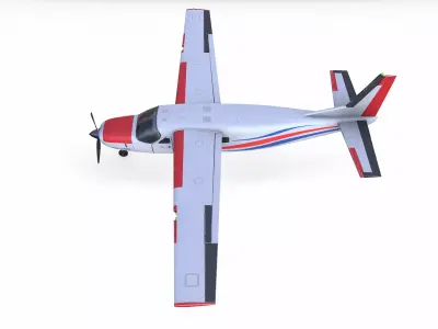 Generic Light Utility Aircraft Low-poly PBR Low-poly 3D model