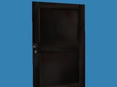 metal door Low-poly 3D model shop