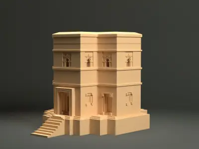 Lalibela Chruch Ethiopia 3D print model