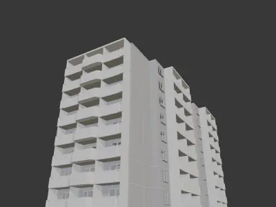 121-E-9 Type Panel Building 3D model