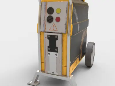 Sci-fi Power Generator Low-poly 3D model