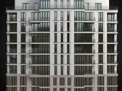 Modern Building Low-poly 3D model