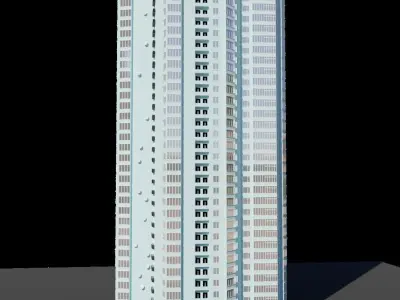 Kyiv left coast style building  3D model