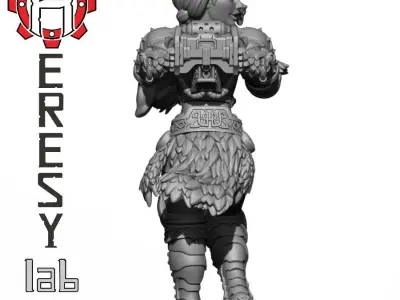 Heresylab HL261 - Scifi Wolf Female Guard  3D print model