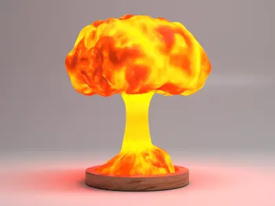 Decorative Boom Light Low-poly 3D model