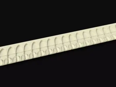 carved baguette 3D model 9