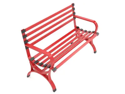 Outdoor Garden Bench 3D Model Low-poly 3D model