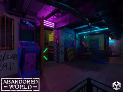 CyberPunk Underpass For Unity Low-poly 3D model