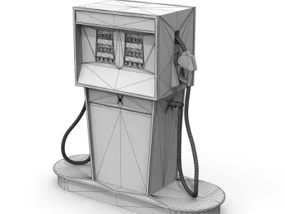 Vintage Gas Pump 3D print model