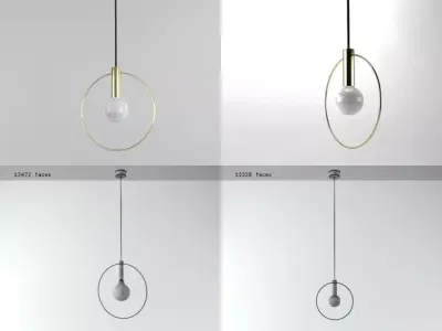 Aura pendant light - person 3D model