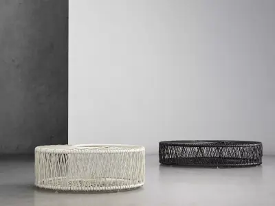 Reel stool made of wire 3D model