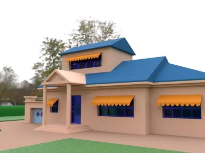 OGGY HOUSE Low-poly 3D model