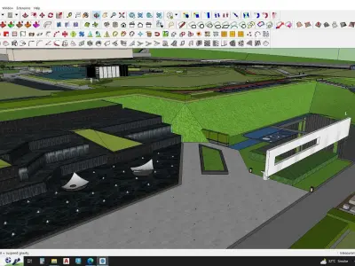 3D model of master plan landscape 3D model