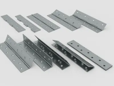 Simple narrow hinge 3D model
