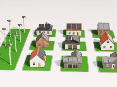 -Sustainable Village- 3D model