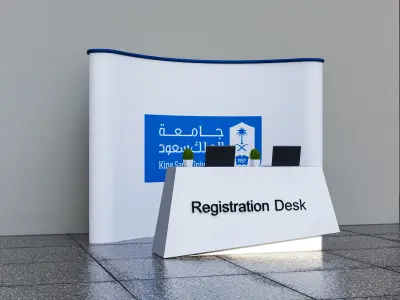 ten booth in King Saud University 3D model