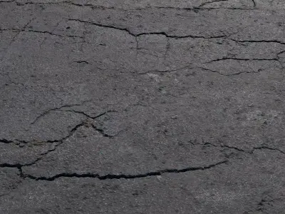 Asphalt 01 cracked PBR Low-poly 3D model