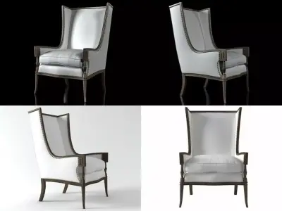 Highback Armchair 3D model