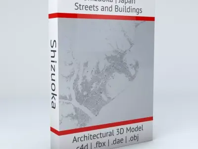 Shizuoka Streets and Buildings 3D model