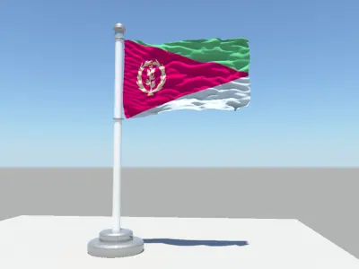 Eritrea flag 3D model