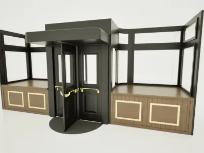 old english shop window 3D model