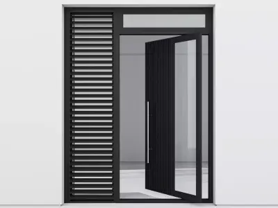 Aluminium door 185 3D model