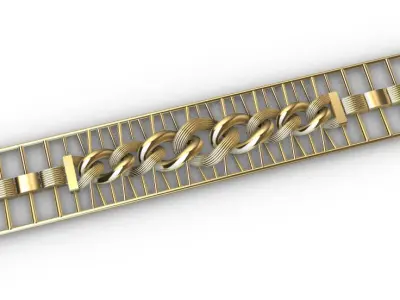 Gold bracelet chains new collection 33-42 3D print models 3D print model