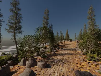 blender geometry nodes dirt path generator 3D model