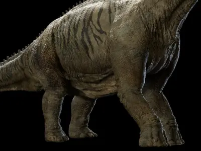 brontosaurus 3D (Rigged) 