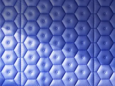 Decorative blue wall panel 3D model