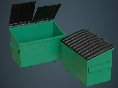 Dumpster 2A Low-poly 3D model
