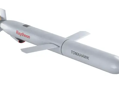 Tomahawk Land Attack Cruise Missile Rocket BGM 109 3D model
