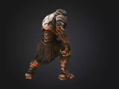 Crazy Armored Robotic Wraith Low-poly 3D model