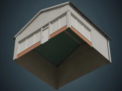 Building 1A Low-poly 3D model