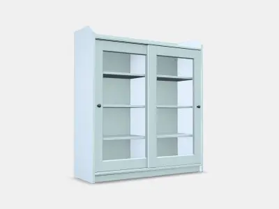 HAUGA Glass Door Cabinet Low-poly 3D model