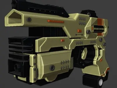 3D Sci-fi weapon Low-poly 3D model