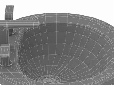 TOTO Self Rimming Oval Lavatory 3D model