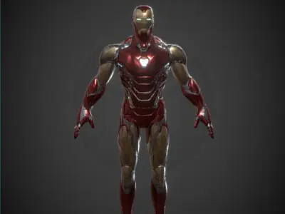 Ironman Mark 85 rigged Low-poly 3D model