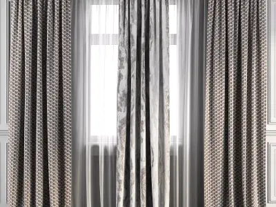 Curtain Set 102 3D model