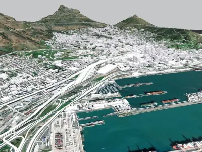 Cityscape  Cape Town South Africa 3D model