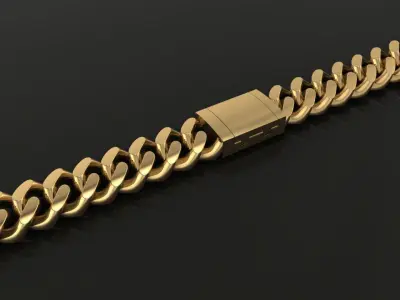 Cuban Chain Bracelet Necklace Link SIZE 7MM Width 3D print model